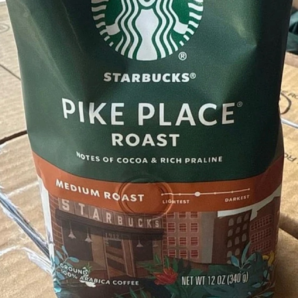 6- Starbucks Medium Roast Coffee with Orange and Green Packaging 12oz bags